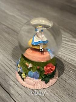 Rare 3 Disney Alice Wonderland Mini Snow Globe 50th Anniversary Snow Globes
