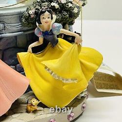 Rare Cinderella And Disney Princesses Musical Snow Globe Ariel Snow White Belle