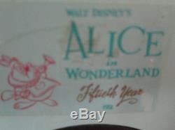 Rare Disney ALICE IN WONDERLAND Snowglobe 50th Anniversary