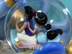 Rare Disney Aladdin Snow Globe A Whole New World With COA Tag