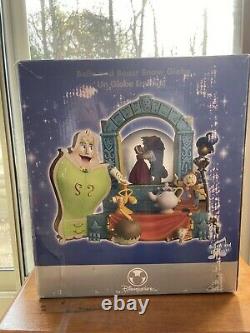 Rare Disney Beauty And The Beast Wardrobe Rotating Snow Globe