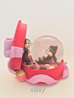 Rare Disney Chip N' Dale in Candy Box Snow Globe Large globe withoriginal box