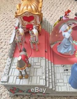 Rare Disney Cinderella Wedding 60th Anniversary Musical Snow Globe