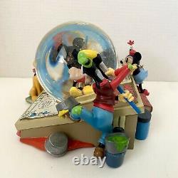 Rare Disney Mickey Mouse In The Comics Musical Snow Globe WithBox WORKS