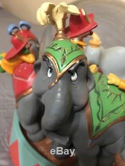 Rare Disney Musical Snow Globe Dumbo Circus Plays Entry Of The Gladiator