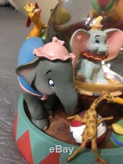 Rare Disney Musical Snow Globe Dumbo Circus Plays Entry Of The Gladiator