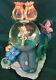 Rare Disney Peter Pan's Tinkerbell snow globe with red light up flowers