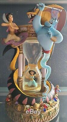 Rare Disney Snow Globe Aladdin Large Hourglass No Flaws