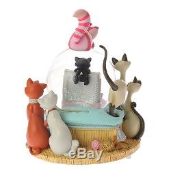 Rare Disney Store Aristo Cats Marie Kiss me Cat Music Box Snow Globe Dome Figure