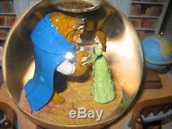 Rare Disney Store Beauty And The Beast Musical Snow Globe