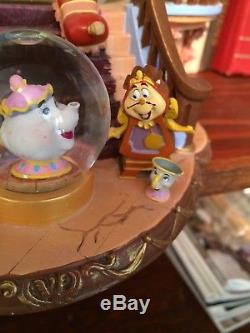Rare! Disney Store Beauty and the Beast Musical Snowglobe Used, Repaired/damaged