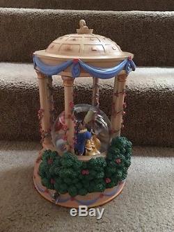 Rare Disney Store Exclusive Beauty and the Beast Snowglobe Musical Gazebo