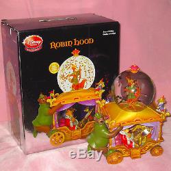 Rare Disney Store ROBIN HOOD Musical Snow Globe 35th Anniversary with Box