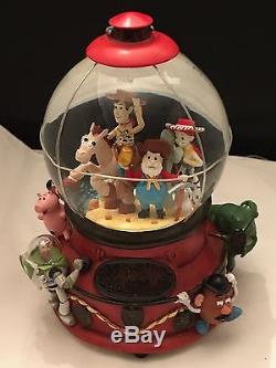 Rare Disney Toy Story Woody's Round Up Snow Globe, Lights up, MINT