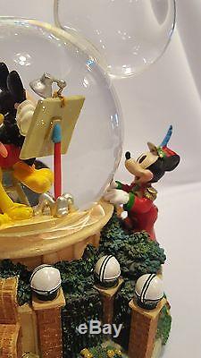 Rare Disney's Mickey Mouse Through the Years Musical Snow Globe