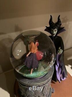 Rare Maleficent Aurora Disney Villains Musical Snowglobe snow Globe