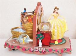 Rare! US Disney Store Beauty and the Beast Banquet Snow Gloves Snow Dome Figure