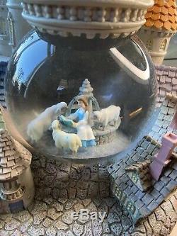 Rare Vintage Disney Beauty and the Beast Castle Snow Globe