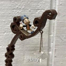 Rare Vintage Disney Pinocchio Lighted Snow Globe Geppetto's Workshop Working