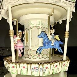 SUPER RARE Disney Mary Poppins CAROUSEL Figurines Rotation Musical Snowglobe