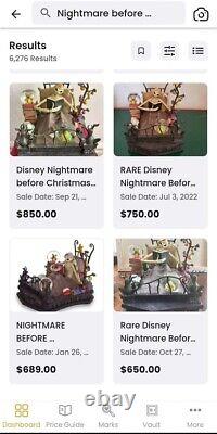 SUPER RARE Disneyland Nightmare Before Christmas Bedtime Jack Musical Snow Globe