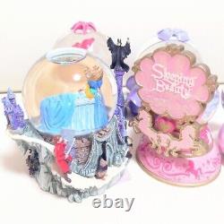 Sleeping Beauty Little Mermaid Ariel Tink Snow Globe Disney