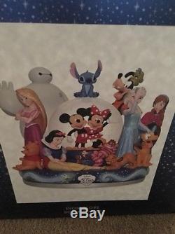 Sold Out Disney Store 30th Anniversary Snow Globe Frozen Mickey Stitch Chip Dale