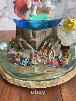 The Little Mermaid Ariel's Treasure Trove Lights Musical SnowGlobe WithBox RARE