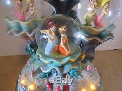 The Little Mermaid Daughters Of Triton Disney Snow Globe NIB RARE