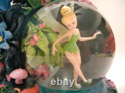 Tinker Bell Fairyland Musical Light Up Snow Globe Disney'you Can Fly' Animated