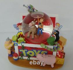 Toy Story Snow Globe Music Box Rare Andy's Toy Box Disney Snowdome, 1995 find