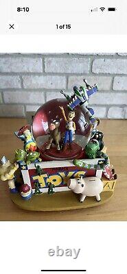 Toy Story Snow Globe Music Box Rare Andy's Toy Box Disney Snowdome 1995 (no box)