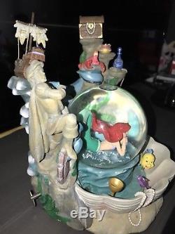 Ultra Rare Disney Little Mermaid Fountain Snow Globe