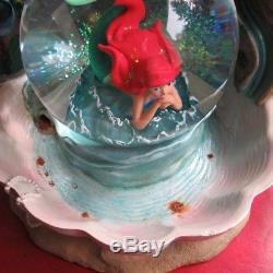 Ultra Rare Disney Little Mermaid Fountain Snow Globe Damaged