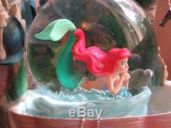Ultra Rare Disney Little Mermaid Fountain Snow Globe Damaged