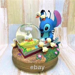 Used Disney Lilo & Stitch The Ugly Duckling Snow Globe Music Box TDL Only 100
