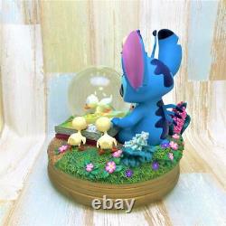 Used Disney Lilo & Stitch The Ugly Duckling Snow Globe Music Box TDL Only 100