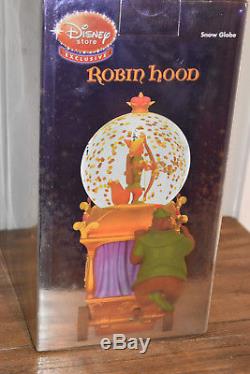 VHTF RARE Disney Store ROBIN HOOD Carriage Prince John Snow Globe BRAND NEW
