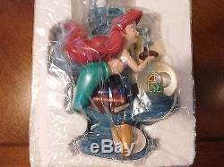 VHTF Very Rare Disney The Little Mermaid Ariel Snow Water Globe Limited Edition