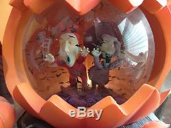 VIDEO Disney Store Nightmare Before Christmas Halloween Pumpkin Music Snow Globe