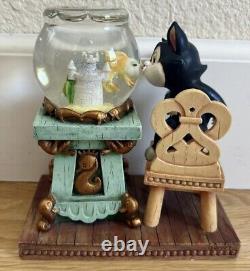 Very RARE NEW Disney Figaro & Cleo Snow Globe By Pinocchio Kitten Goldfish A-302