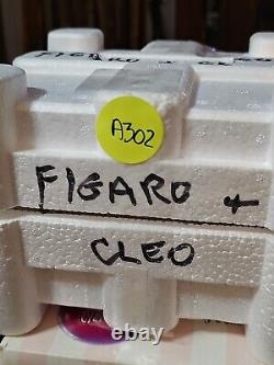 Very RARE NEW Disney Figaro & Cleo Snow Globe By Pinocchio Kitten Goldfish A-302