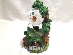 Very Rare! Winnie the Pooh and Friends Double MUSICAL Snowglobe Tree Disney HTF
