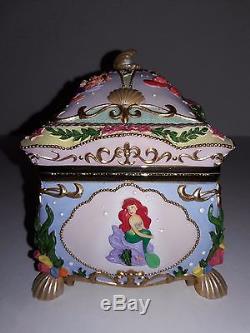 Vintage 1988 Little Mermaid Ariel Musical Jewelry Box Walt Disney Kiss The Girl