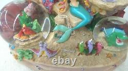 Vintage DISNEY Little Mermaid Under The Sea Musical Snow Globe