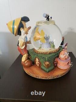 Vintage Disney Pinocchio Toyland Fishbowl Cleo Figoro Musical Snow Globe
