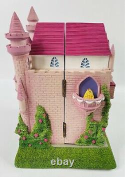Vintage Disney Princess Opening Musical Castle Resin Snow Globe VERY RARE