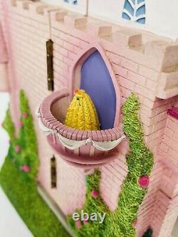 Vintage Disney Princess Opening Musical Castle Resin Snow Globe VERY RARE