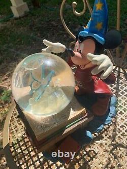 Vintage Disney Sorcerer's Apprentice Mickey Mouse Snow Globe/Music Box Works