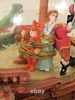 Vintage Disney Store Peter Pan You Can Fly Musical Snow Globe Box Repaired